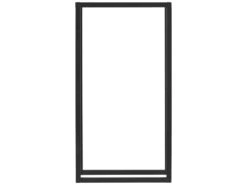 Porte-Bûches Range-Bûches Pour Bois De Chauffage Pour Intérieur Extérieur Acier Laqué 75 X 150 X 25 Cm Noir [en.casa] -Electroménager Soldes abri de jardin 10067211