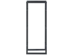 Porte-Bûches Range-Bûches Pour Bois De Chauffage Pour Intérieur Extérieur Acier Laqué 60 X 150 X 25 Cm Gris [en.casa] -Electroménager Soldes abri de jardin 10067221