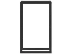 Porte-Bûches Range-Bûches Pour Bois De Chauffage Intérieur Extérieur Acier Laqué 60 X 100 X 25 Cm Noir [en.casa] -Electroménager Soldes abri de jardin 10067259
