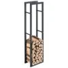 Porte-Bûches Range-Bûches Pour Bois De Chauffage Pour Intérieur Extérieur Acier Laqué 40 X 150 X 25 Cm Gris [en.casa] -Electroménager Soldes abri de jardin 10067303