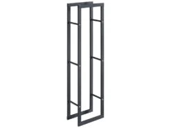 Porte-Bûches Range-Bûches Pour Bois De Chauffage Pour Intérieur Extérieur Acier Laqué 40 X 150 X 25 Cm Gris [en.casa] -Electroménager Soldes abri de jardin 10067305