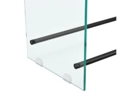 Porte-Bûches Range-Bûches Pour Bois De Chauffage Verre Trempé Acier Laqué 60 X 100 X 35 Cm Transparent Noir [en.casa] -Electroménager Soldes abri de jardin 10067349