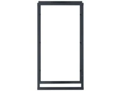Range-bûches Täby En Acier 80 X 25 X 150 Cm Noir [en.casa] -Electroménager Soldes abri de jardin 9095679