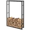 Range-bûches Täby En Acier 100 X 25 X 150 Cm Noir [en.casa] -Electroménager Soldes abri de jardin 9627365
