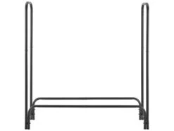 Range-bûches Kwethluk Pour Intérieur Extérieur 124 X 124 X 34,5 Cm Noir [casa.pro] -Electroménager Soldes abri de jardin 9627401