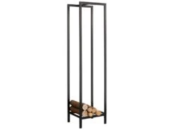 Range-bûches Taarbæk Pour Intérieur / Extérieur 140 X 35 X 35 Cm Noir [en.casa] -Electroménager Soldes abri de jardin 9627489