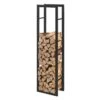 Range-bûches Täby En Acier 40 X 25 X 150 Cm Noir [en.casa] -Electroménager Soldes abri de jardin 9627551