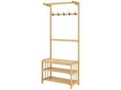 Meuble D'entrée Tornio Portemanteau Avec Banc 168 X 70 X 35 Cm [en.casa] -Electroménager Soldes accessoire de rangement 10065187