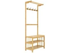 Meuble D'entrée Tornio Portemanteau Avec Banc 168 X 70 X 35 Cm [en.casa] -Electroménager Soldes accessoire de rangement 10065191