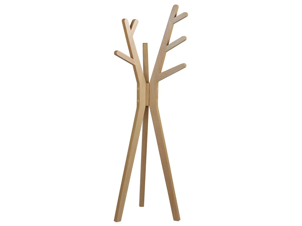 PRAVEEN - Portemanteau 3 Branches MDF Et Frêne 3 PRAVEEN - Portemanteau 3 Branches MDF Et Frêne