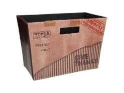 Porte-revues En Simili-cuir Imprimé Marron 38x20x27 Cm