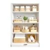 Lot De 4 Bacs De Rangement Avec Poignées En Bois -Electroménager Soldes accessoire de rangement 11448275