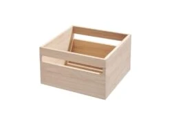 Lot De 4 Bacs De Rangement Avec Poignées En Bois -Electroménager Soldes accessoire de rangement 11448279