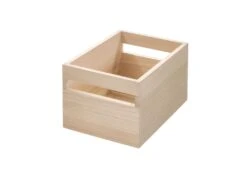Lot De 4 Bacs De Rangement Avec Poignées En Bois -Electroménager Soldes accessoire de rangement 11448281