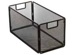 Boîte De Rangement En Métal Noir 15 X 31 X 15 Cm