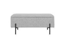 BLAIRE - Banc-Coffre Tissu Gris Clair Pieds Métal -Electroménager Soldes accessoire de rangement 12339777
