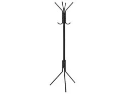 Porte-manteaux 8 Patères En Métal Noir H 171 Cm