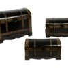 Lot De 3 Malles British Bois Atmosphera - Noir -Electroménager Soldes accessoire de rangement 12410391