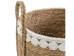 Set De 3 Paniers Yasmina Fibres Naturelles, Blanc/naturel -Electroménager Soldes accessoire de rangement 12447859