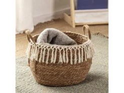 Set De 3 Paniers Jula Fibre Naturelle, Blanc/naturel -Electroménager Soldes accessoire de rangement 12447893