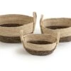 Set De 3 Paniers Xiana Fibre Naturelle, Blanc/marron -Electroménager Soldes accessoire de rangement 12448087