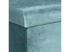 Coffre De Rangement Banc Pliable Velours Côtelé Bleu -Electroménager Soldes accessoire de rangement 12489251