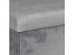 Coffre De Rangement Banc Pliable Velours Côtelé Gris -Electroménager Soldes accessoire de rangement 12489261