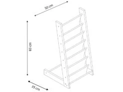 Porte-revues Rui En Tissu Et Bois à 6 Sections -Electroménager Soldes accessoire de rangement 12516063