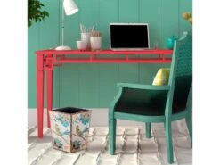 Panier Poubelle De Bureau Gris Jaune Mdf Tissu Retro 26x20x20