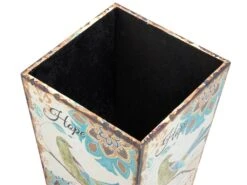 Panier Poubelle De Bureau Gris Jaune Mdf Tissu Retro 26x20x20 -Electroménager Soldes accessoire de rangement 12521475