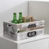 Jeu De 4 Caisses Boites Bois Gris Clair Shabby 20x40x30 -Electroménager Soldes accessoire de rangement 12611037
