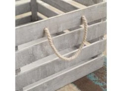 Lot 3 Boite Rangement Fruit Bois Blanc Noir Shabby 22x41x30 -Electroménager Soldes accessoire de rangement 12611267