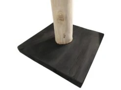 Porte-manteau Arbre En Bois De Teck 200 Cm Socle En Bois Noir - EOLE -Electroménager Soldes accessoire de rangement 12680655