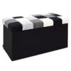 Coffre De Rangement Banc Pliable Patchwork Gris -Electroménager Soldes accessoire de rangement 12797777