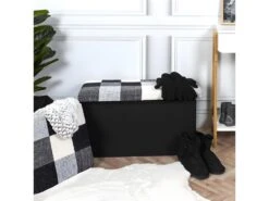 Coffre De Rangement Banc Pliable Patchwork Gris -Electroménager Soldes accessoire de rangement 12797783