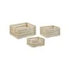 Caisse De Rangement En Pin Brut (Lot De 3) -Electroménager Soldes accessoire de rangement 12808749