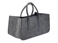 Sac à Bûches Gris En Feutrine