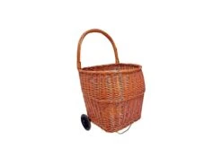 Chariot à Bûches En Osier Buff