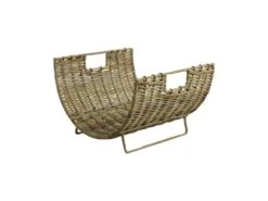 Porte Bûches Poelet Gris Lune