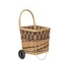 Chariot à Bûches En Osier Bicolore Sur Roulettes -Electroménager Soldes accessoire de rangement 12816543