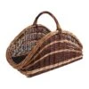 Panier à Bûches En Osier Brut Et Buff -Electroménager Soldes accessoire de rangement 12816671