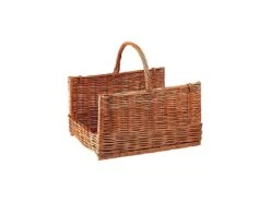 Panier à Bûches En Osier Buff 50 X 38 X 50 Cm