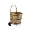 Chariot à Bois En Osier Buff Sur Roulettes -Electroménager Soldes accessoire de rangement 12817381
