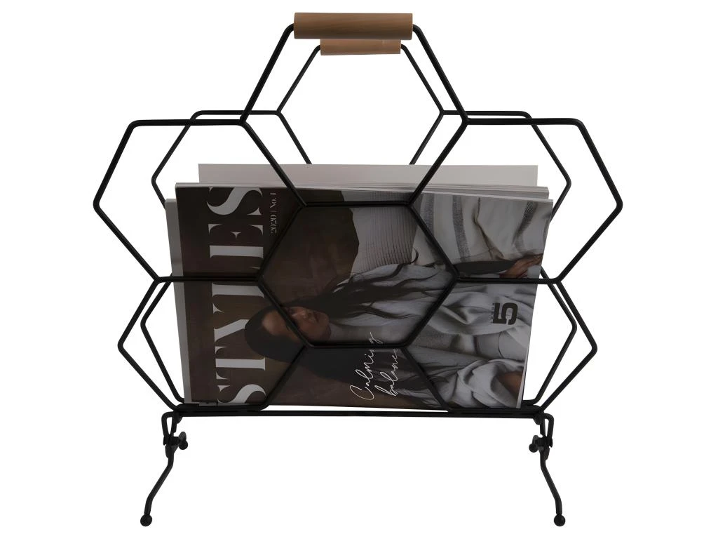 Porte Revues Honeycomb Noir Present Time 3 Porte Revues Honeycomb Noir Present Time