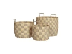 Set De 3 Paniers Zola En Fibre Naturelle