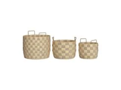 Set De 3 Paniers Zola En Fibre Naturelle -Electroménager Soldes accessoire de rangement 13010125