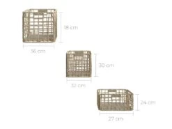 Set De 3 Paniers Janice En Fibres Naturelles -Electroménager Soldes accessoire de rangement 13010135