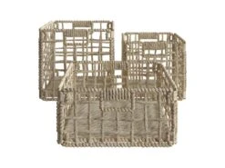 Set De 3 Paniers Janice En Fibres Naturelles -Electroménager Soldes accessoire de rangement 13010139