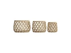 Set De 3 Paniers Gillis En Fibre Naturelle -Electroménager Soldes accessoire de rangement 13010241