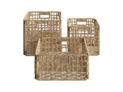 Set De 3 Paniers Alienor En Jacinte D'eau -Electroménager Soldes accessoire de rangement 13010249